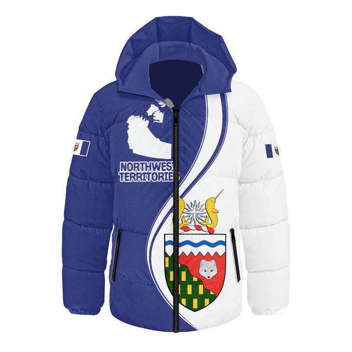 Northwest Territories Hooded Padded Jacket Canada Territories Pride