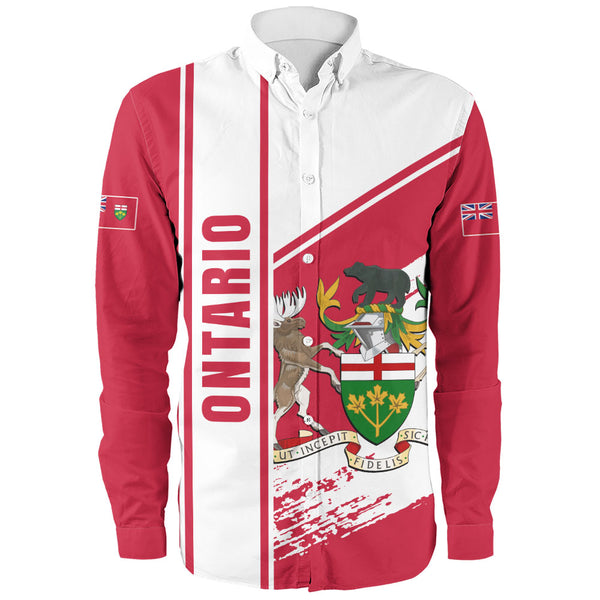 Ontario Long Sleeve Shirt Heritage Strength Crest