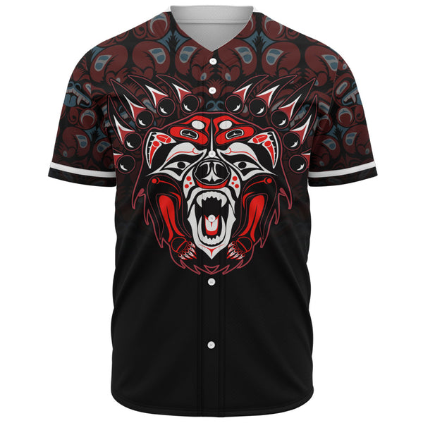 Canada Baseball Shirt Tribal Bear Awakening