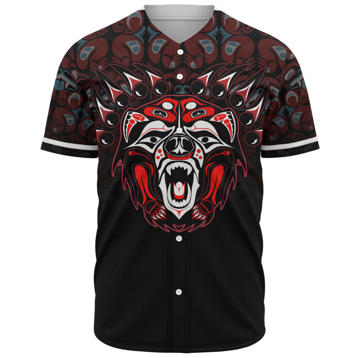 Canada Baseball Shirt Tribal Bear Awakening