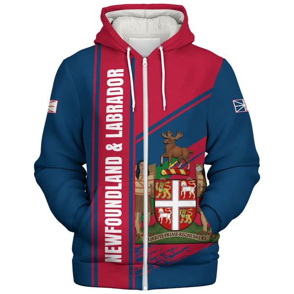 Newfoundland & Labrador Sherpa Hoodie Heritage Strength Crest