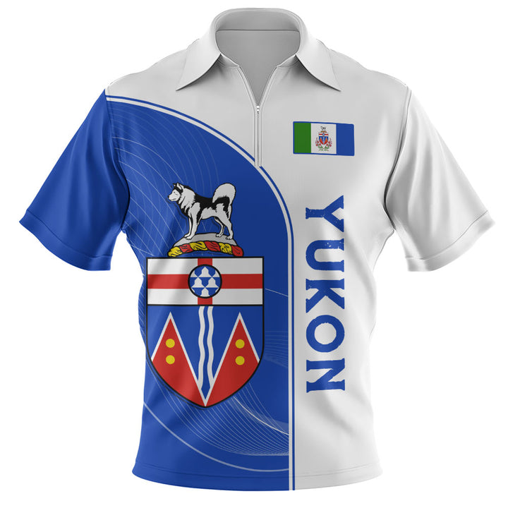 Yukon Zip Polo Shirt Proud Provincial Heritage