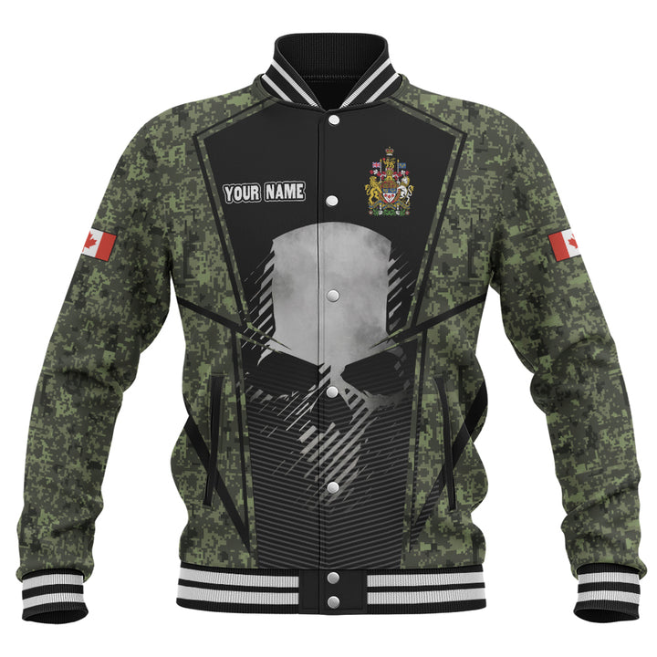 Canada Baseball Jacket Canada Military Skull Honor Camo Edition