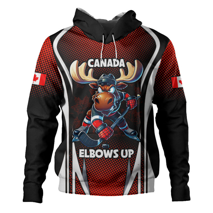 Canada Hoodie Fight Ready Moose Canada Hockey Attitude