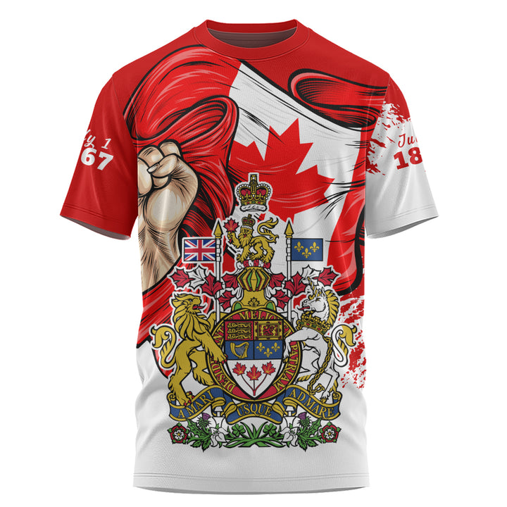 Canada T-Shirt Canada Power Pride And Heritage Crest