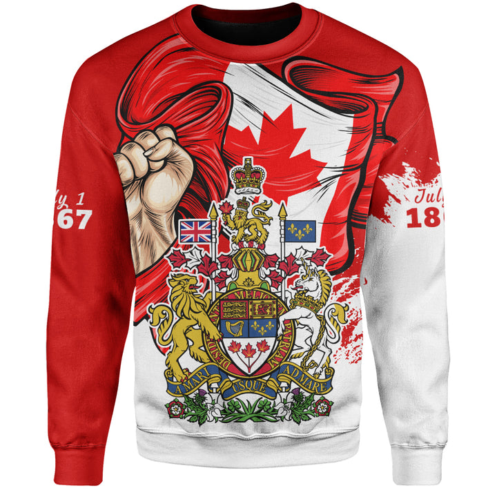 Canada Sweatshirt Canada Power Pride And Heritage Crest