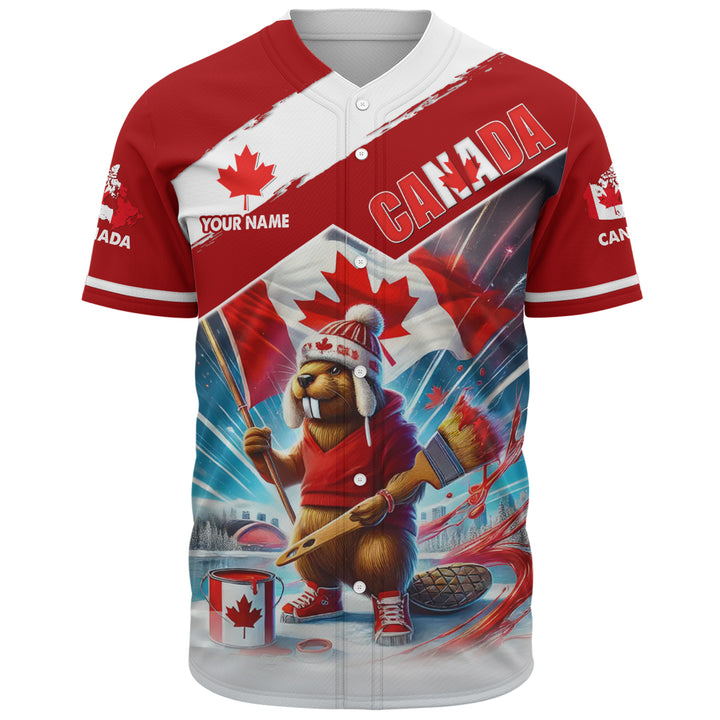 Canada Baseball Shirt Canada Day Beaver Pride Edition