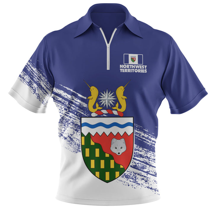 Northwest Territories Zip Polo Shirt Pride Of The Provinces