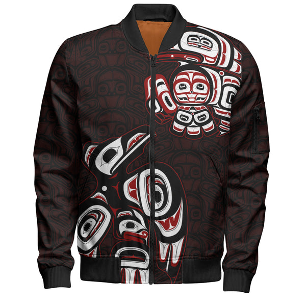 Canada Bomber Jacket Haida Red Raven Rise