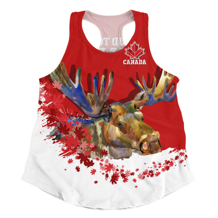 Canada Women Tank Majestic Moose Canada Maple Spirit Edition