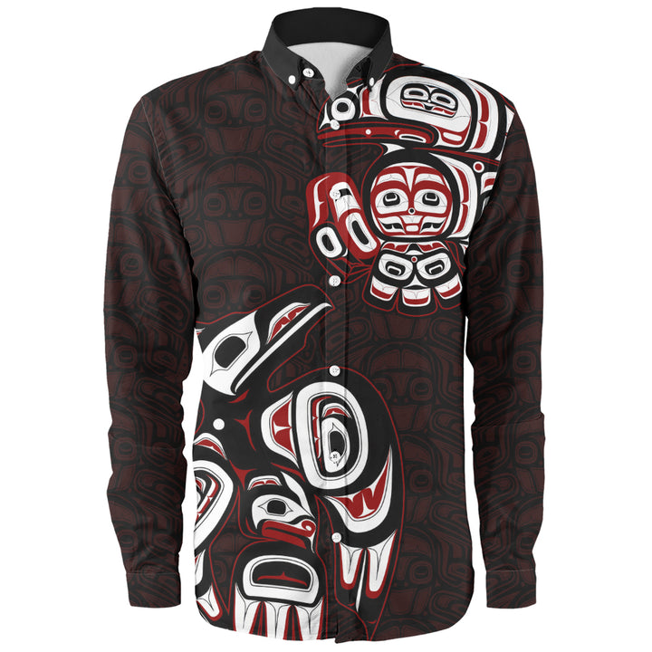 Canada Long Sleeve Shirt Haida Red Raven Rise