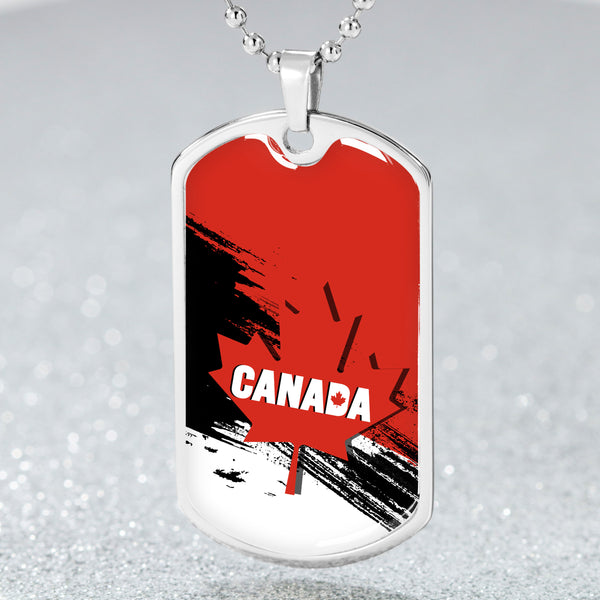 Canada Dog Tag Canada Maple Crest Honor