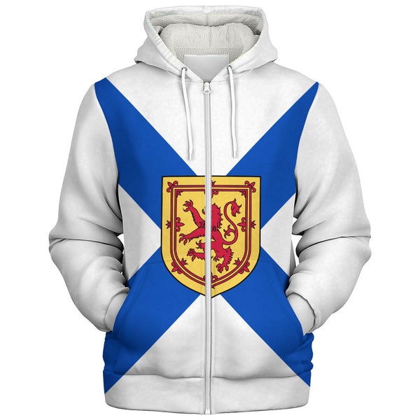 Nova Scotia Sherpa Hoodie Flag Minimalist Pride Style