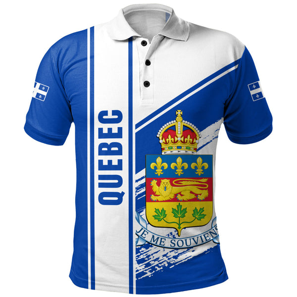 Quebec Polo Shirt Heritage Strength Crest