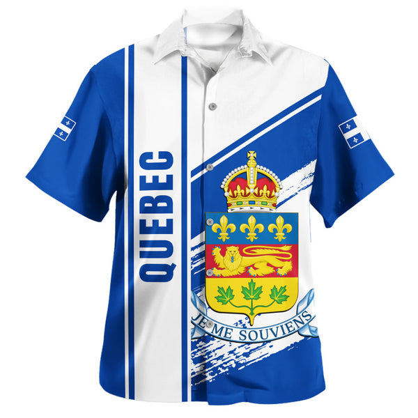 Quebec Bowling Shirt Heritage Strength Crest