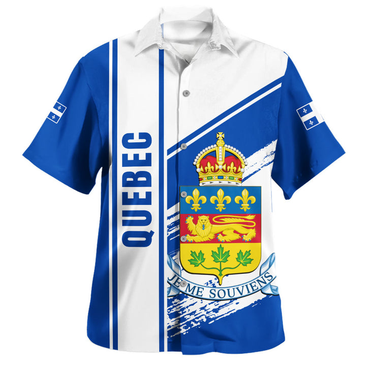 Quebec Bowling Shirt Heritage Strength Crest