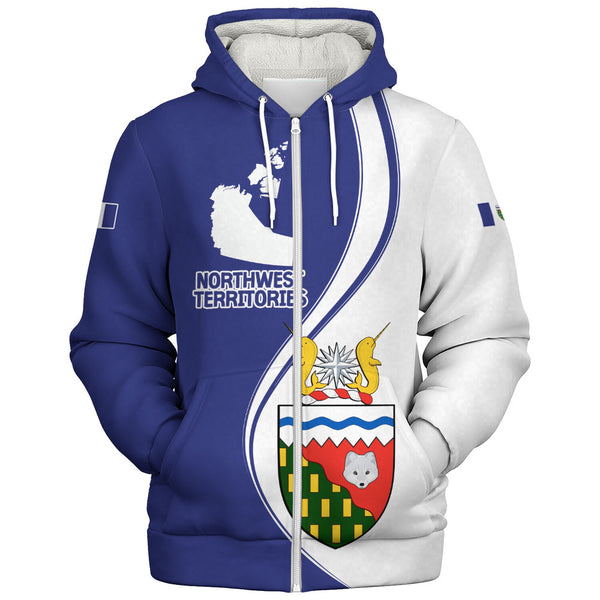 Northwest Territories Sherpa Hoodie Canada Territories Pride
