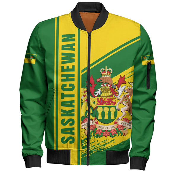 Saskatchewan Bomber Jacket Heritage Strength Crest