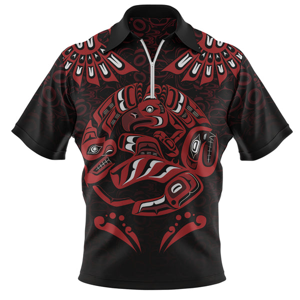 Canada Zip Polo Shirt Haida Echo Of The Ancients