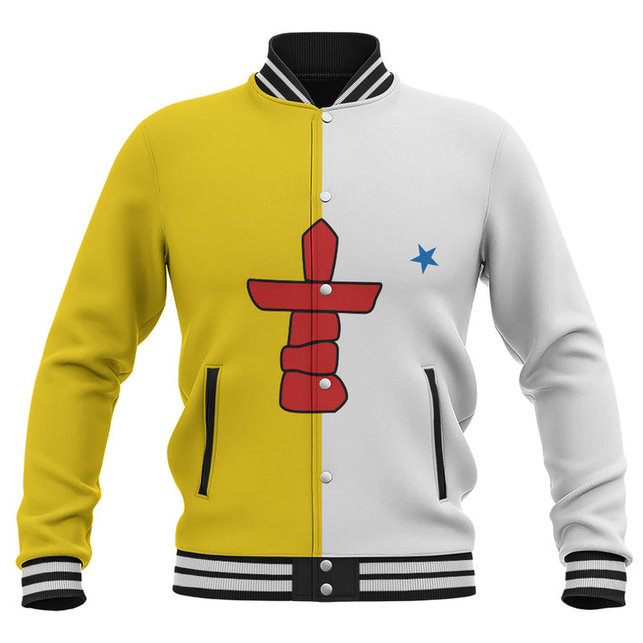 Nunavut Baseball Jacket Flag Minimalist Pride Style
