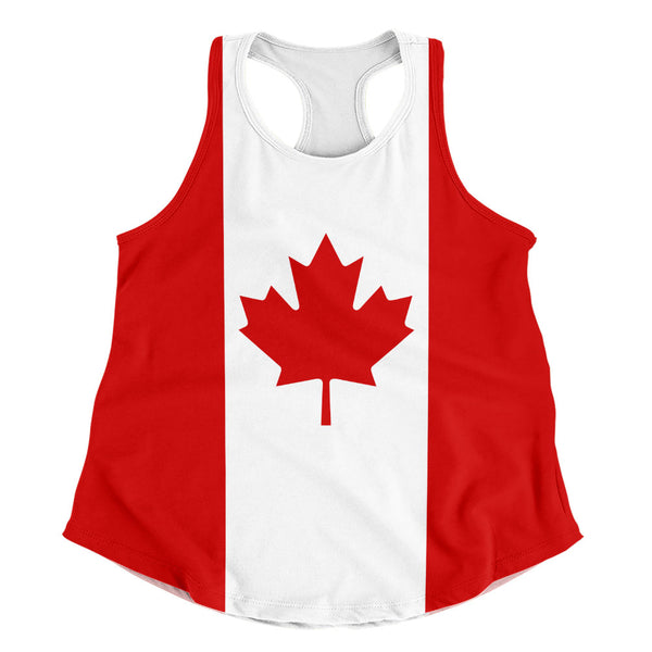 Canada Women Tank Flag Minimalist Pride Style