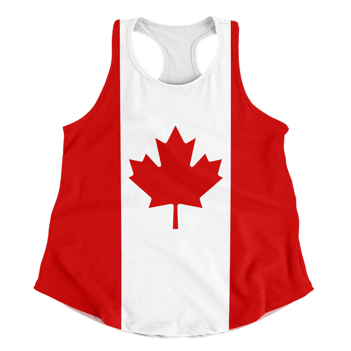 Canada Women Tank Flag Minimalist Pride Style