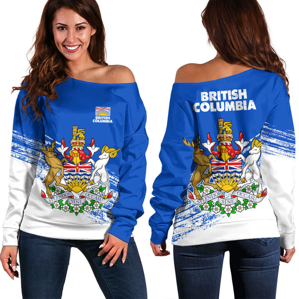 British Columbia Off Shoulder Sweatshirt Pride Of The Provinces