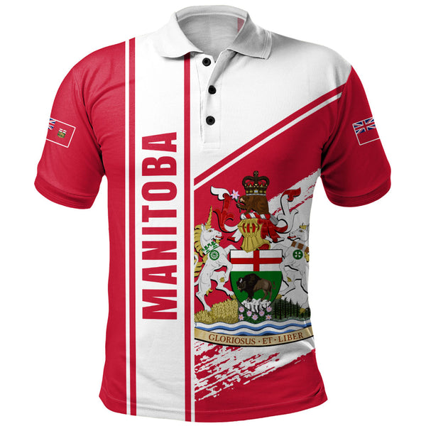 Manitoba Polo Shirt Heritage Strength Crest