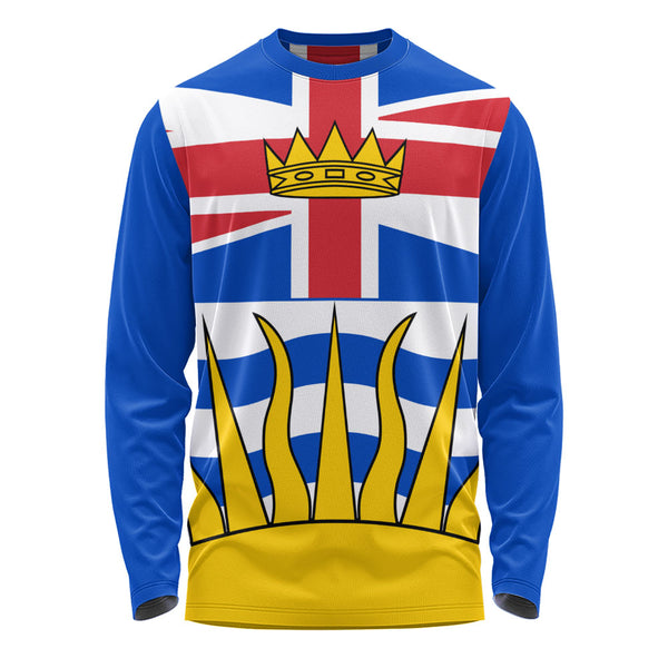British Columbia Long Sleeve T-Shirt Flag Minimalist Pride Style