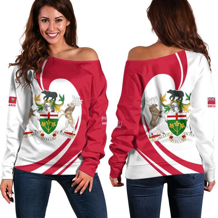 Ontario Off Shoulder Sweatshirt Legacy Of The Noble Spirit