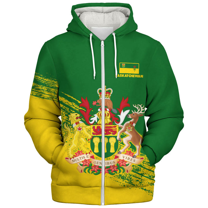 Saskatchewan Sherpa Hoodie Pride Of The Provinces