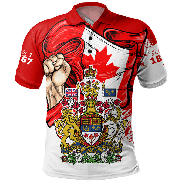 Canada Polo Shirt Canada Power Pride And Heritage Crest