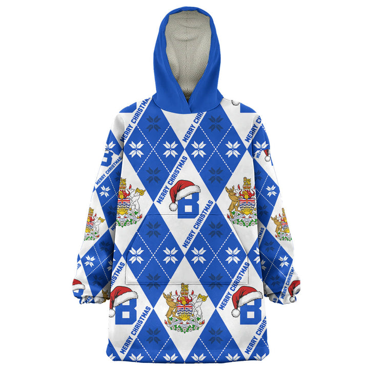 British Columbia Snug Hoodie Christmas Argyle Pattern With Royal Crest
