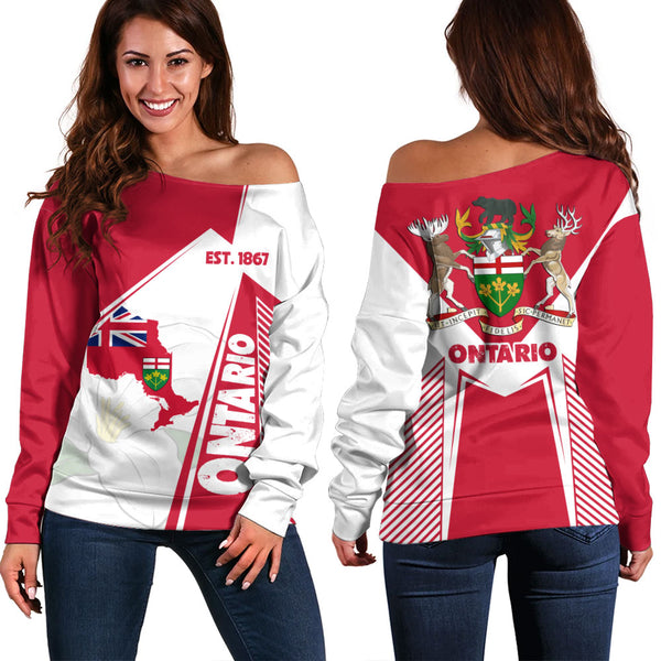Ontario Off Shoulder Sweatshirt United Provinces & Territories