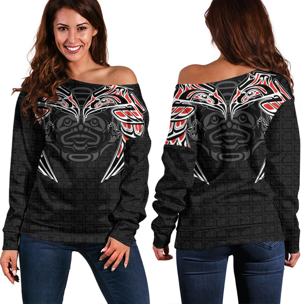 Canada Off Shoulder Sweatshirt Eyes Of The North