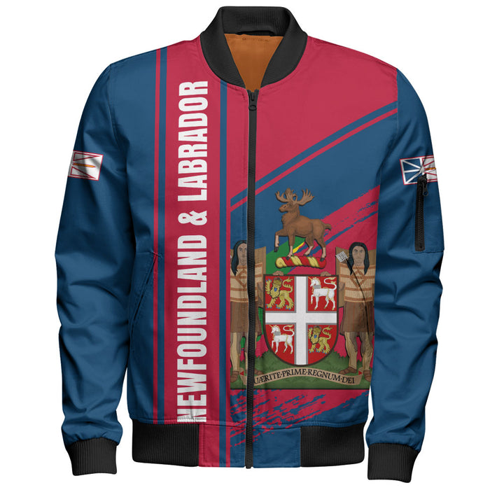 Newfoundland & Labrador Bomber Jacket Heritage Strength Crest