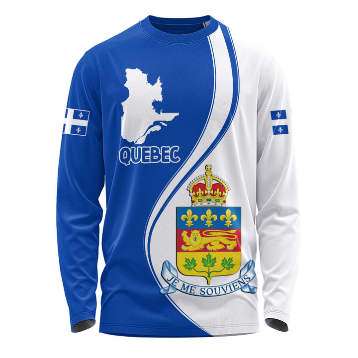 Quebec Long Sleeve T-Shirt Canada Territories Pride