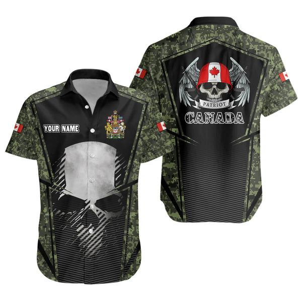 Canada Short Sleeve Shirt Canada Military Skull Honor Camo Edition