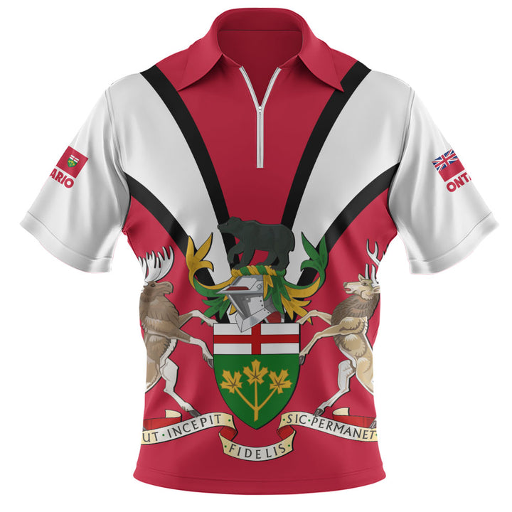 Ontario Zip Polo Shirt Proud Provinces Collection