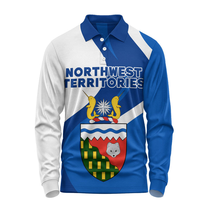 Northwest Territories Long Sleeve Polo Shirt Crest Of Identity