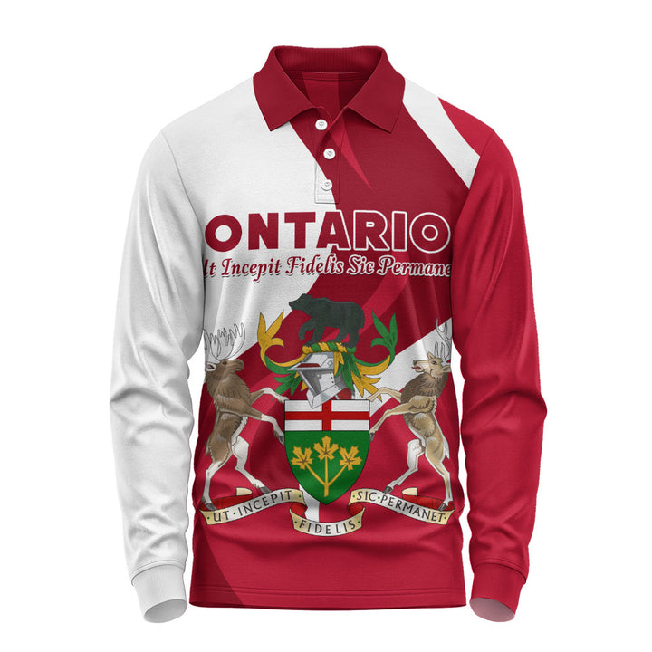 Ontario Long Sleeve Polo Shirt Crest Of Identity