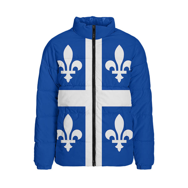 Quebec Padded Jacket Flag Minimalist Pride Style