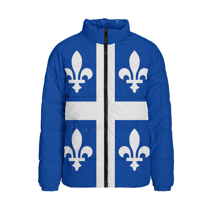 Quebec Padded Jacket Flag Minimalist Pride Style
