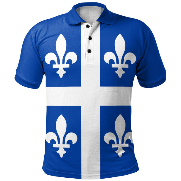 Quebec Polo Shirt Flag Minimalist Pride Style