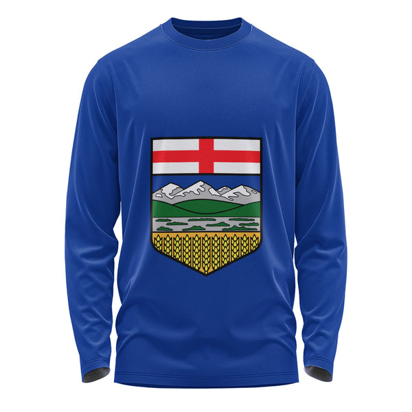 Alberta Long Sleeve T-Shirt Flag Minimalist Pride Style