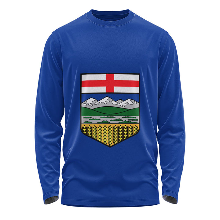 Alberta Long Sleeve T-Shirt Flag Minimalist Pride Style