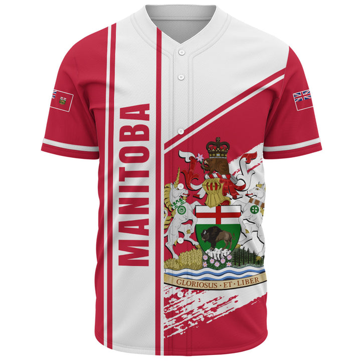 Manitoba Baseball Shirt Heritage Strength Crest