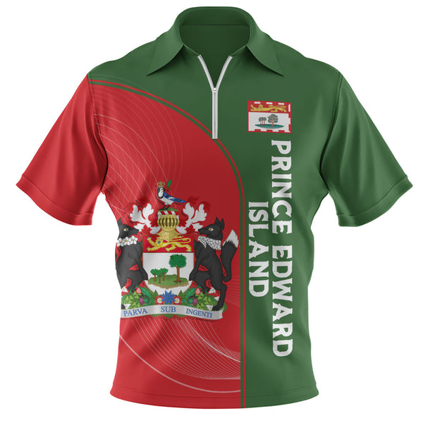 Prince Edward Island Zip Polo Shirt Proud Provincial Heritage