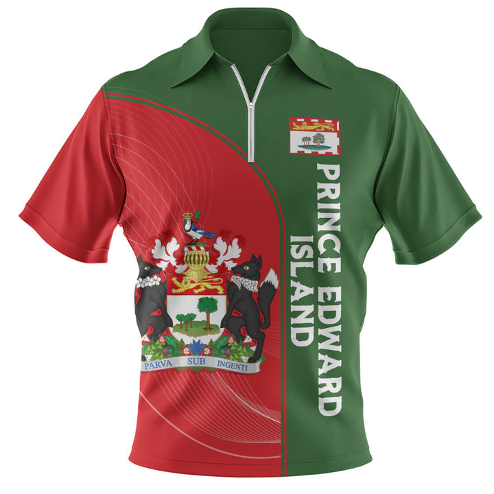 Prince Edward Island Zip Polo Shirt Proud Provincial Heritage