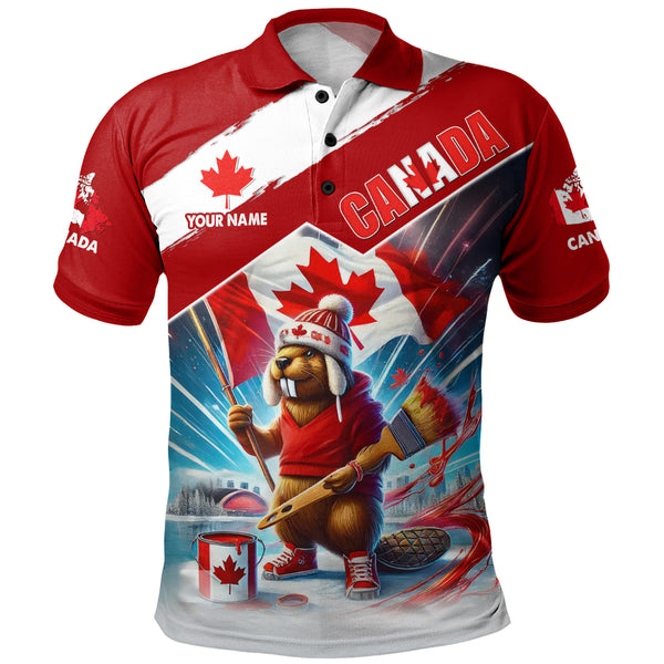 Canada Polo Shirt Canada Day Beaver Pride Edition